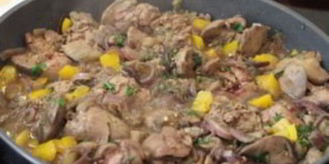 Рецепт печени с овощами