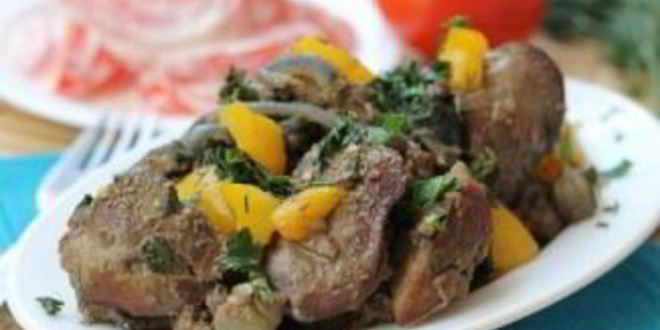 Рецепт печени с овощами