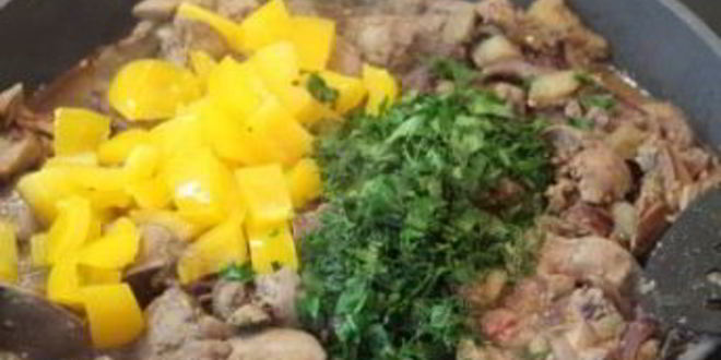 Рецепт печени с овощами