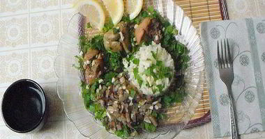 Рецепт Печени с рисом и грибами