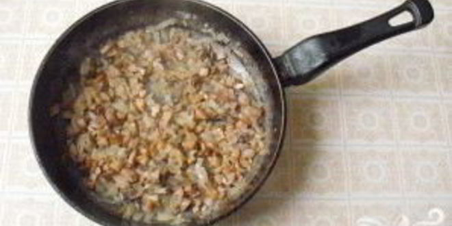 Рецепт печени с рисом и грибами