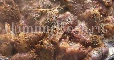 Рецепт Сердечек и печень куриные в пряном медовом соусе