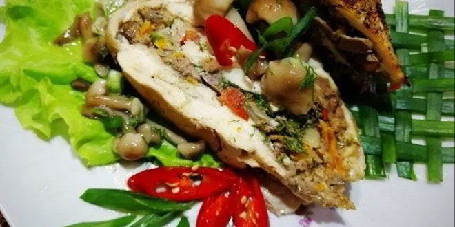 Рецепт запеченных куриных грудок с печенью