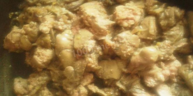 Рецепт жареной капусты с куриной печенью