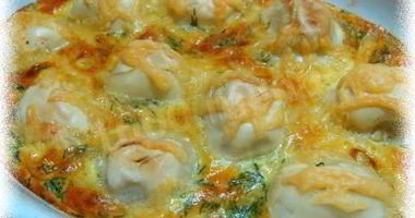 Рецепт Пельменей с брынзой в омлете