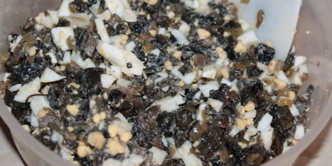 Рецепт пельменей с сухими грибами и яйцом