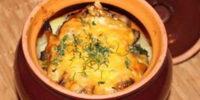 Рецепт пельменей, запеченных в горшочке