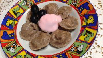 Рецепт ПП-пельменей с виноградом