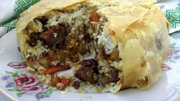 Рецепт Азербайджанского плова шах в лаваше