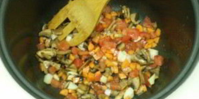 Рецепт овощного плова с грибами