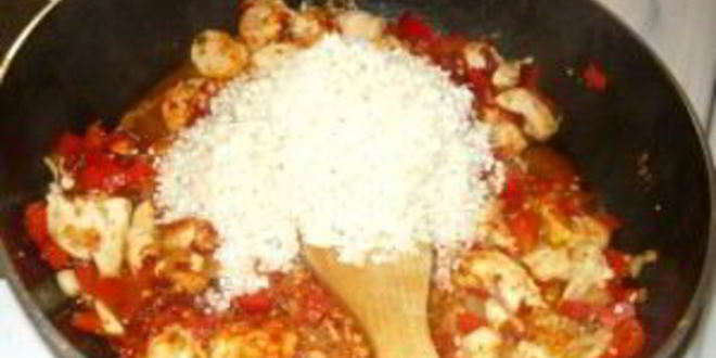 Рецепт паэльи с курицей и креветками