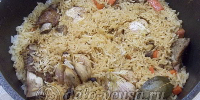Рецепт плова по-домашнему со свиными ребрами