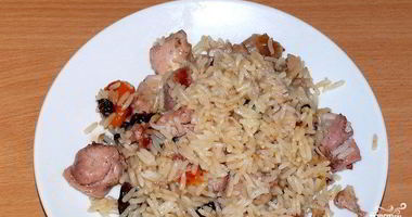 Рецепт Плова с курицей и сухофруктами