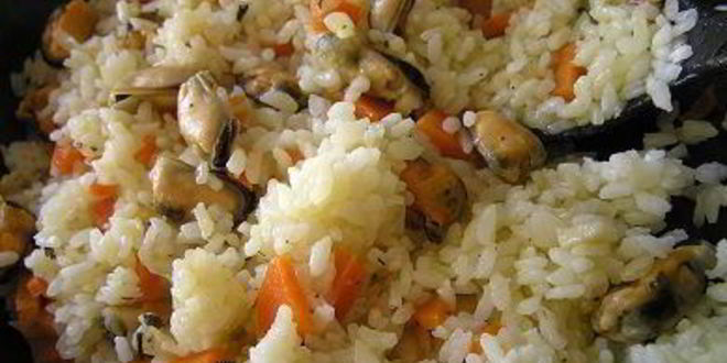 Рецепт плова с мидиями и шалфеем