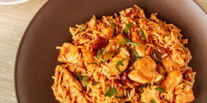 Рецепт пряного пилава с курицей и вялеными томатами