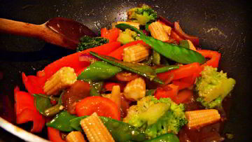Рецепт Быстрого овощного рагу с базиликом и чили