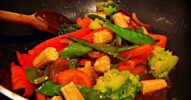 Рецепт Быстрого овощного рагу с базиликом и чили