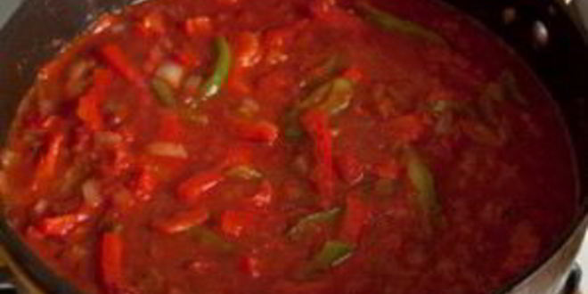 Рецепт фрикасе из курицы с перцем