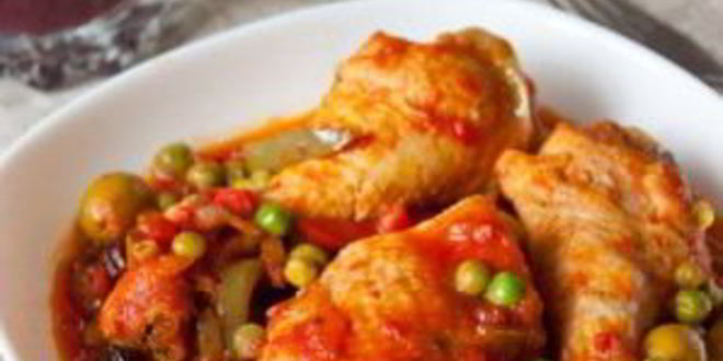 Рецепт фрикасе из курицы с перцем