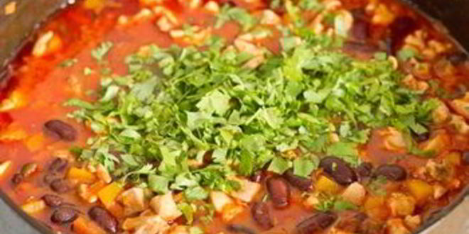 Рецепт острого рагу из курицы с тыквой