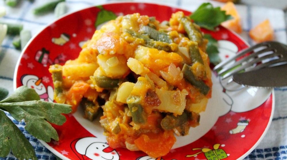 Как приготовить овощное рагу с фасолью стручковой