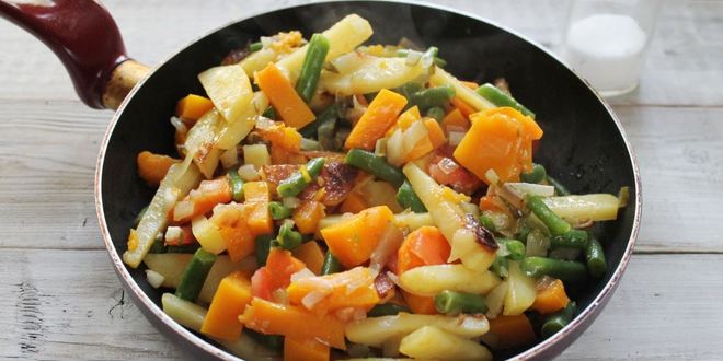 Рецепт овощного рагу с фасолью стручковой
