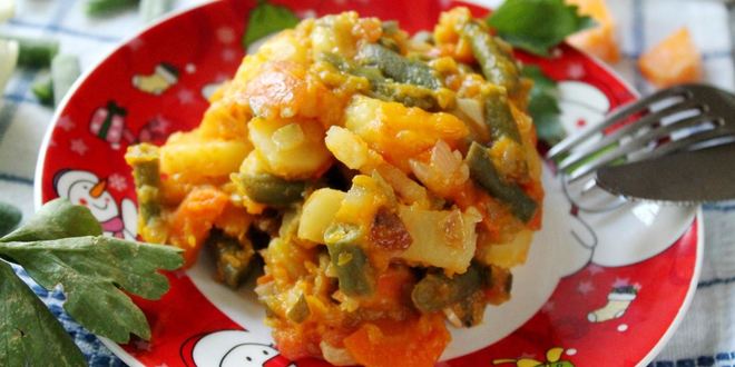 Рецепт овощного рагу с фасолью стручковой