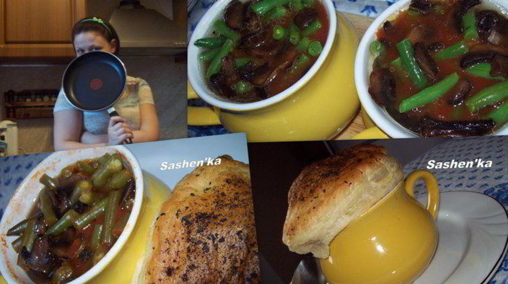 Как приготовить овощное рагу с грибами в горшочке