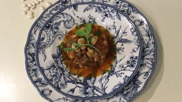 Рецепт Рагу из белой фасоли с говядиной и пряными травами