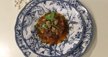 Рецепт Рагу из белой фасоли с говядиной и пряными травами