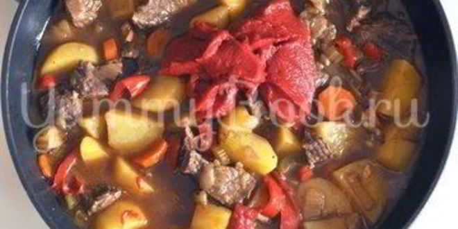 Рецепт рагу из говядины с овощами