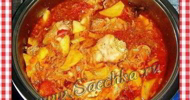 Рецепт Рагу из кролика с красным вином