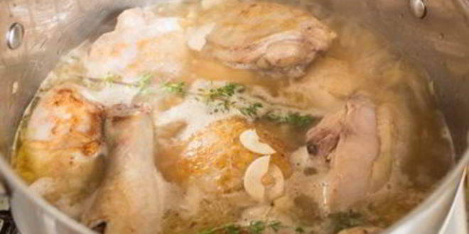 Рецепт рагу из курицы в сметане