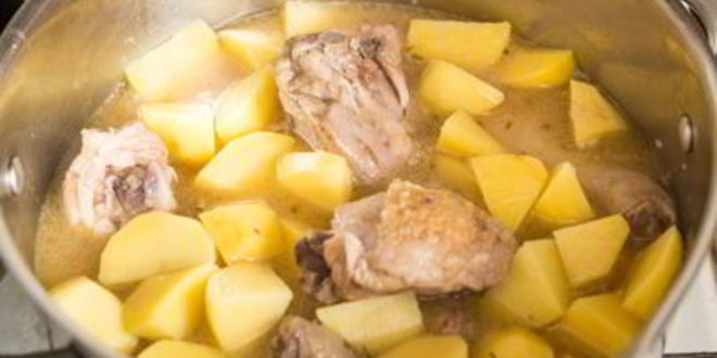 Рецепт рагу из курицы в сметане