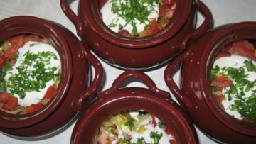 Рецепт Рагу с мясом и стручковой фасолью в горшочке