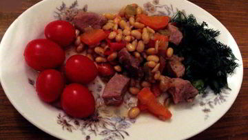 Рецепт Рагу с соевыми бобами в чугунке