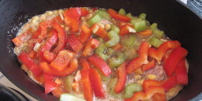 Рецепт рагу с соевыми бобами в чугунке