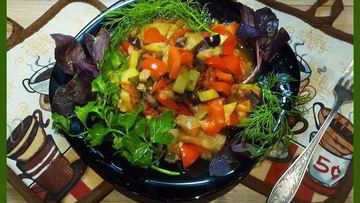 Рецепт Рататуя кабачки баклажаны болгарский перец