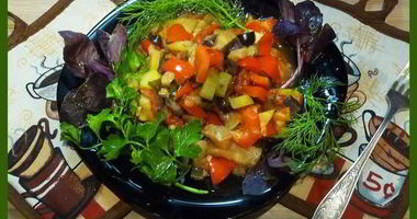 Рецепт Рататуя кабачки баклажаны болгарский перец