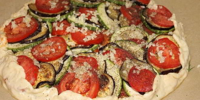 Рецепт рататуя на хрустящей галете