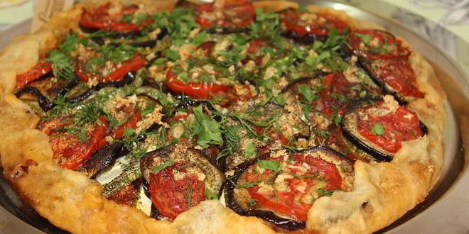 Рецепт рататуя на хрустящей галете