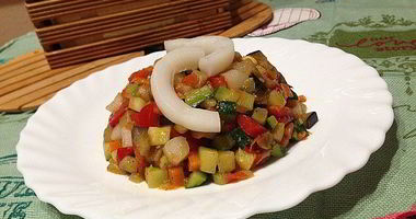 Рецепт Рататуя с кальмарами