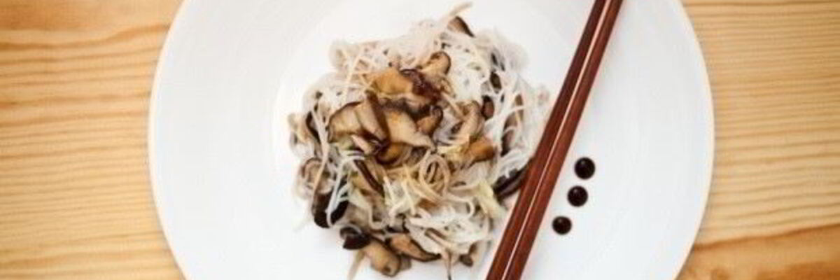 Рецепт Рисовой лапши с грибами