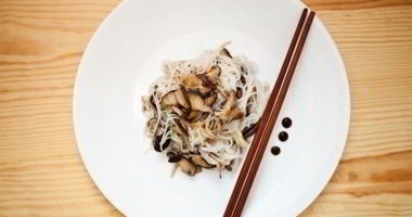 Рецепт Рисовой лапши с грибами