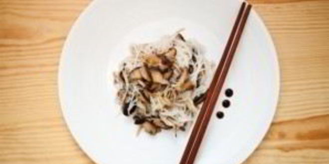 Рецепт рисовой лапши с грибами