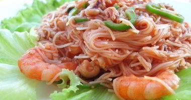 Рецепт Рисовой лапши с овощами и морепродуктами
