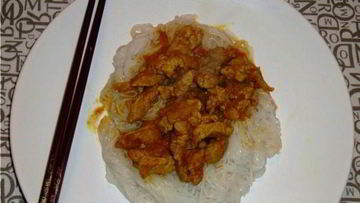 Рецепт Рисовой лапши со свининой