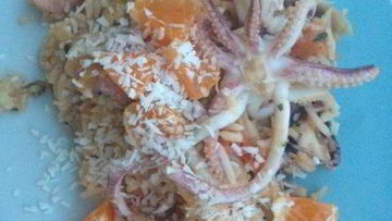 Рецепт Ризотто из морепродуктов с кокосом