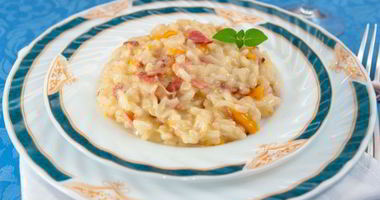Рецепт Ризотто с беконом и болгарским перцем