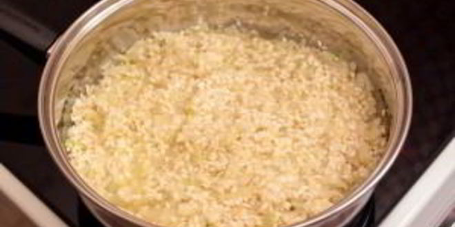 Рецепт ризотто с беконом и болгарским перцем